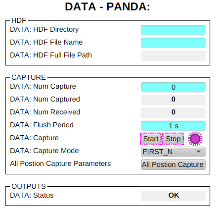 The data screen